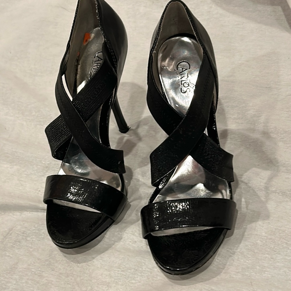 Santana strappy black heels size 7